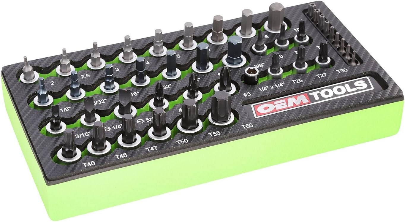 High-Performance 44pc Torx Socket Set with Polished Chrome Finish & Grip Design