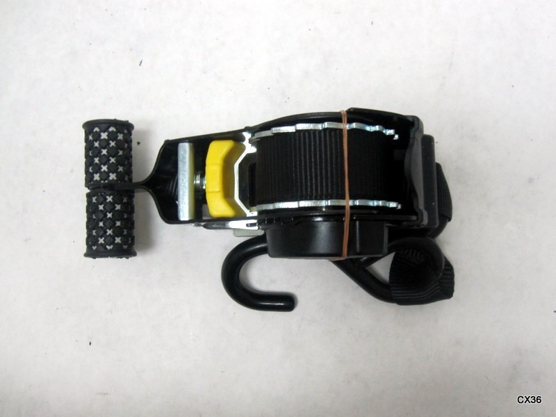 3 Pack of 7 Foot Ratchet Tie-Down Straps with S-Hooks