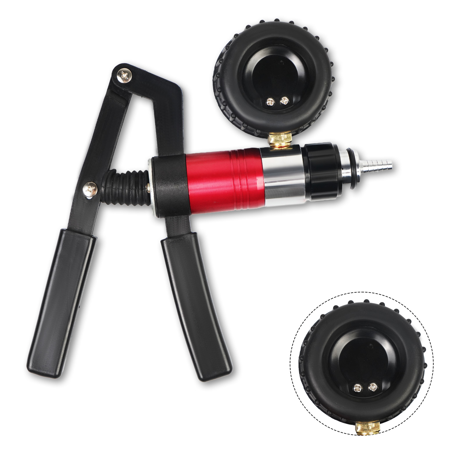 21pcs Hand Held Vacuum Pressure Pump Tester Brake Fluid Bleeder Bleeding Tool US