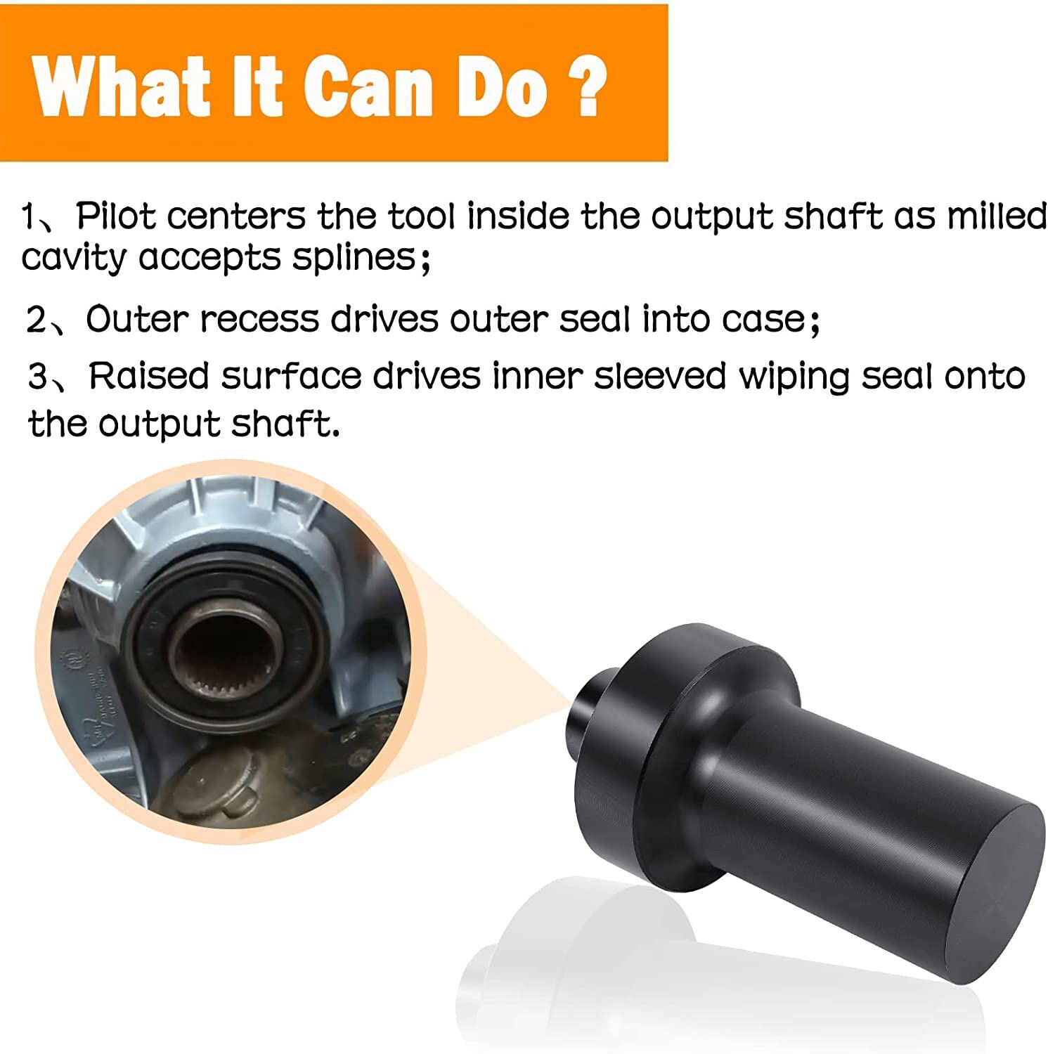 NP246 Trucks Front-Output Seal Installer Tool Fits Chevy GMC 1998-Up T-M109RAC