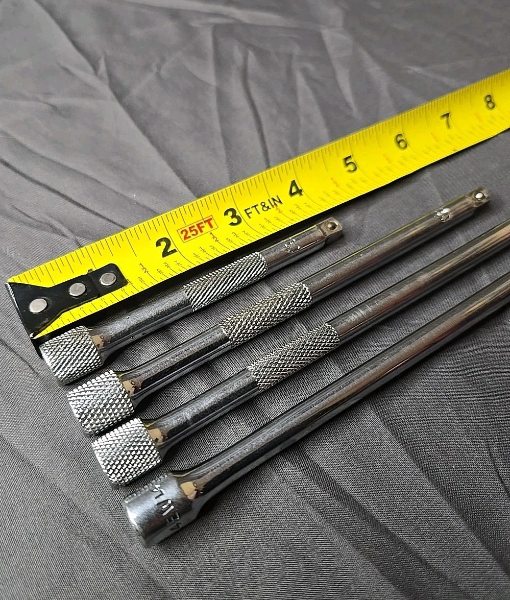 Mac Tools 1/4” Drive Extension Set Of 4 Knurled 4″ 6″ 10″ 14″ Great Condition