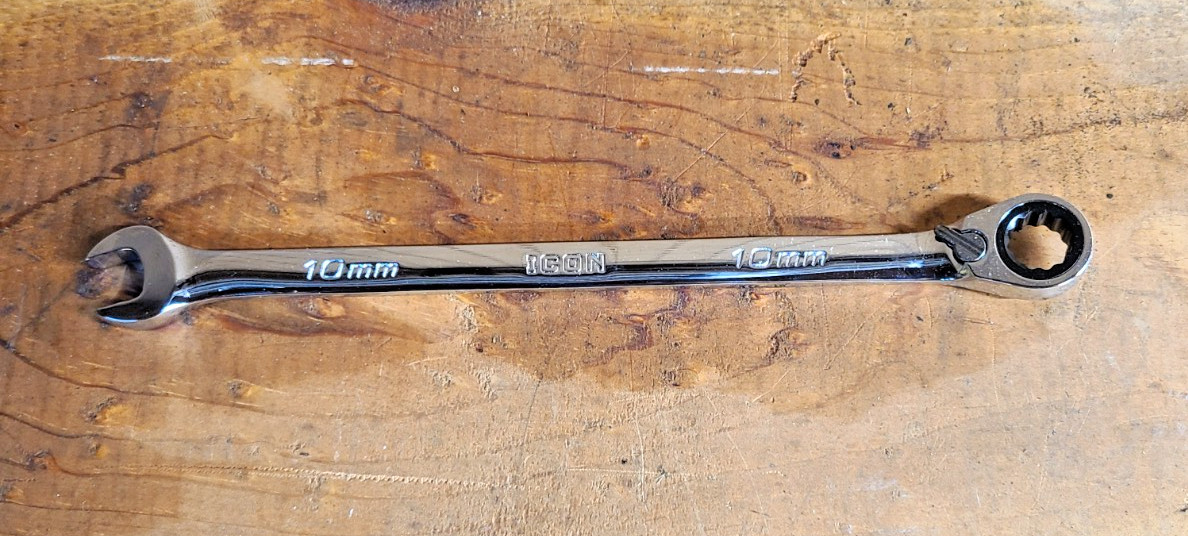 New Never Used ICON Anti-Slip Grip Professional Metric Ratcheting Combo Wrench