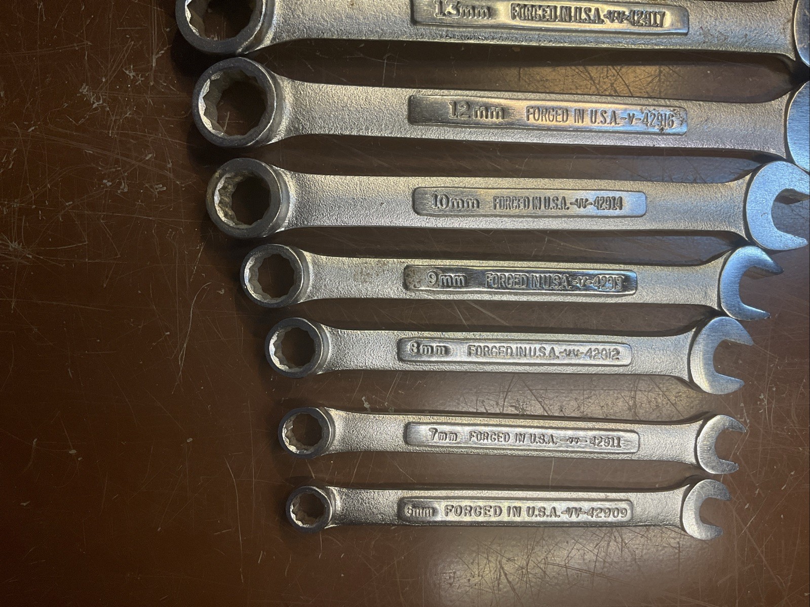 Craftsman USA -VV- Series 10PC Metric Combination Wrench Set 6mm-17mm