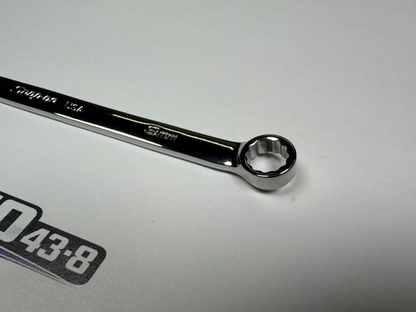 Snap-on Tools USA NEW 9mm Metric Chrome Flank Drive Plus Combo Wrench SOEXM9