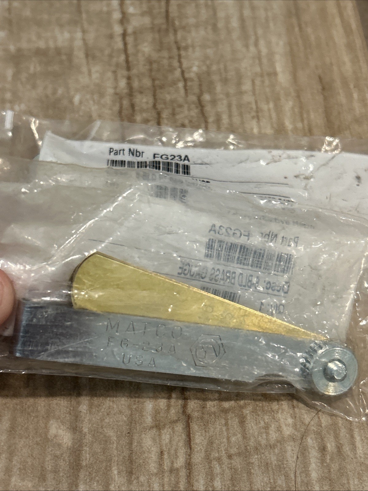 Matco Tools Feeler Gauge 6 Blade FG23A Brass (1)