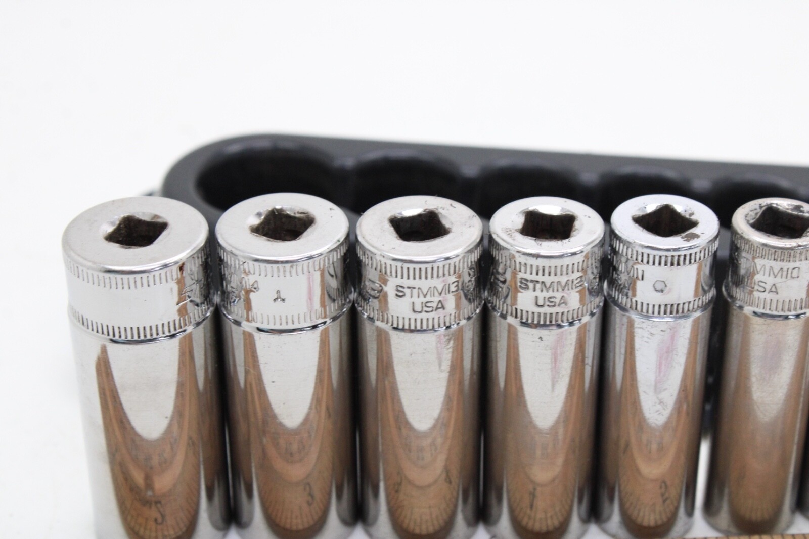 Snap-on 112STMMY 5-15mm 1/4″ Drive 12 Piece 6 Point Metric Deep Socket Set USA