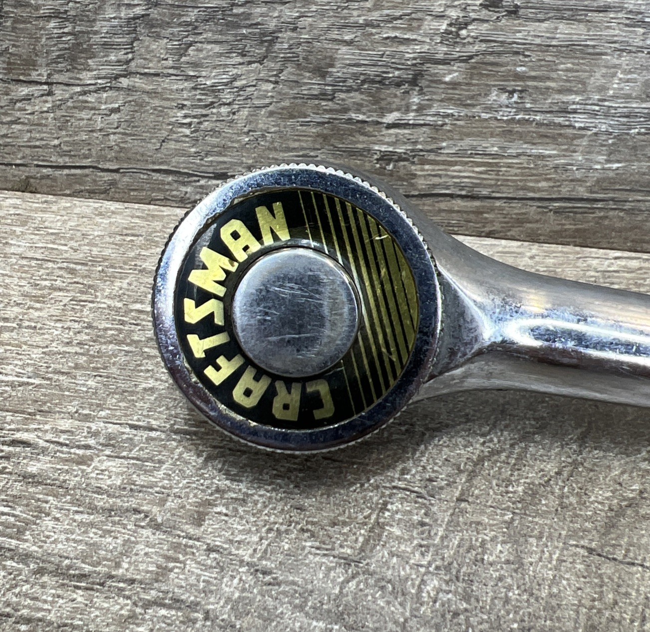 Vintage Craftsman 43773 EE 7 1/2″ Inch Drive Chrome Ratchet Thumb Wheel USA Made