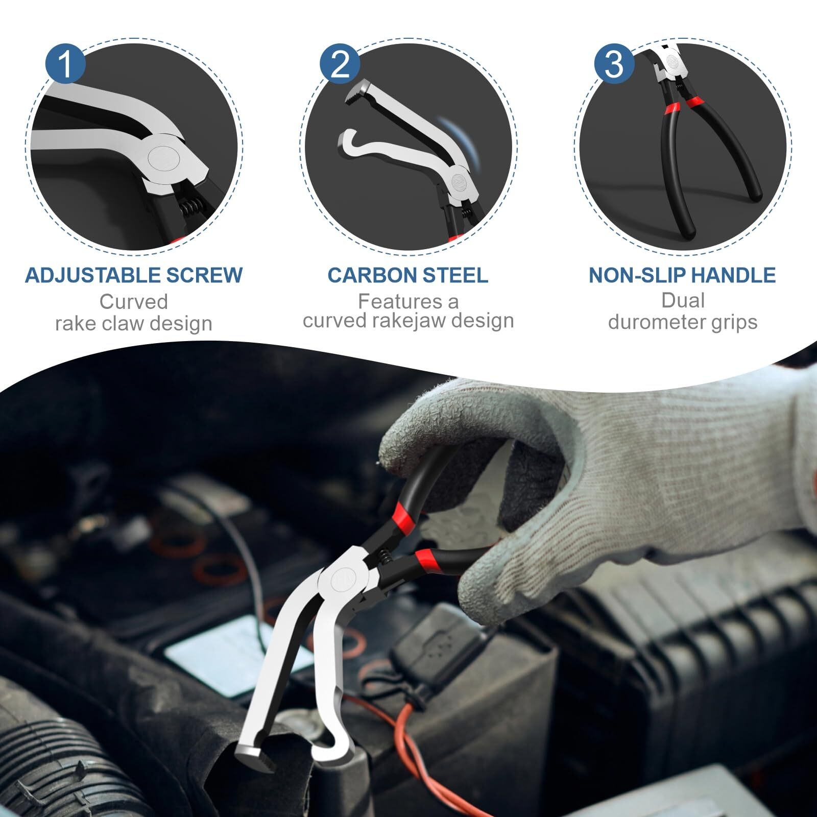 3 Pack Electrical Disconnect Pliers,Electrical Connector Separator for Cars