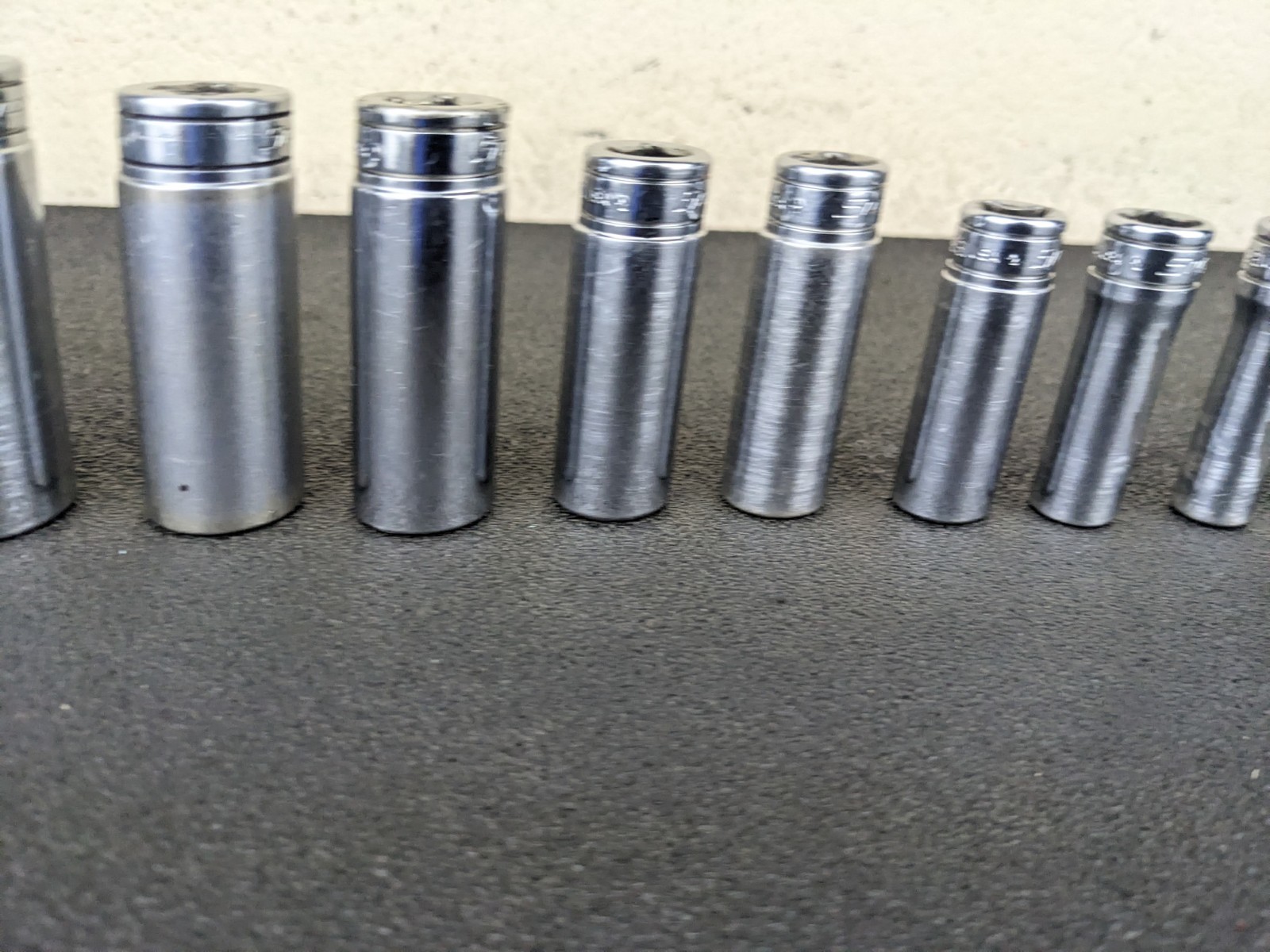 #bo727 Snap-on 211SFSY 1/4″ 7/8″ SAE 11-Piece 3/8″ Drive 6-Point Deep Socket Set