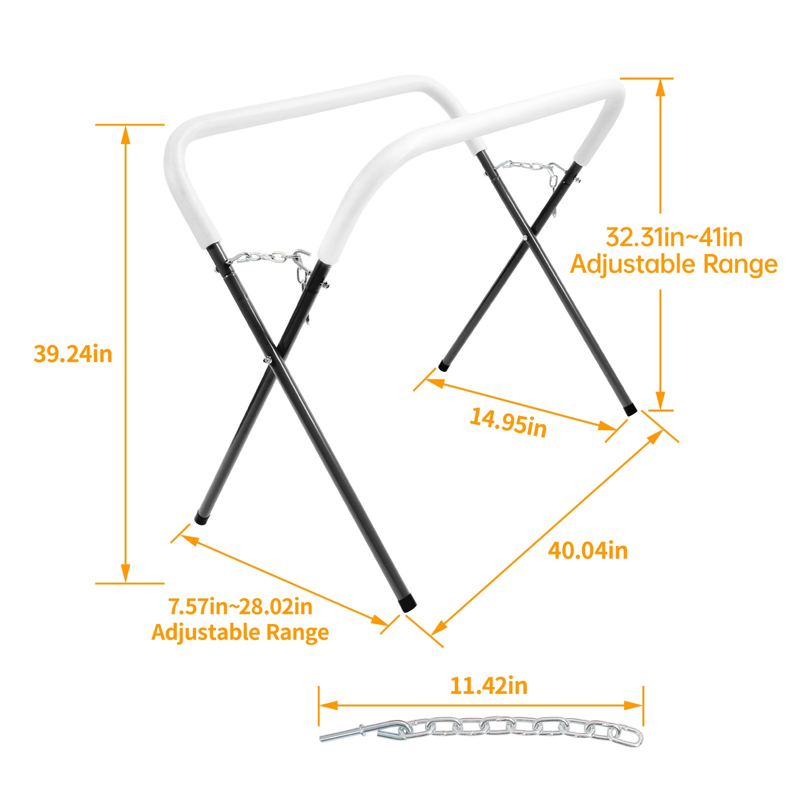 Heavy Duty Work Stand Folding for Bumpers Fenders Doors Hoods Works 750 Pound