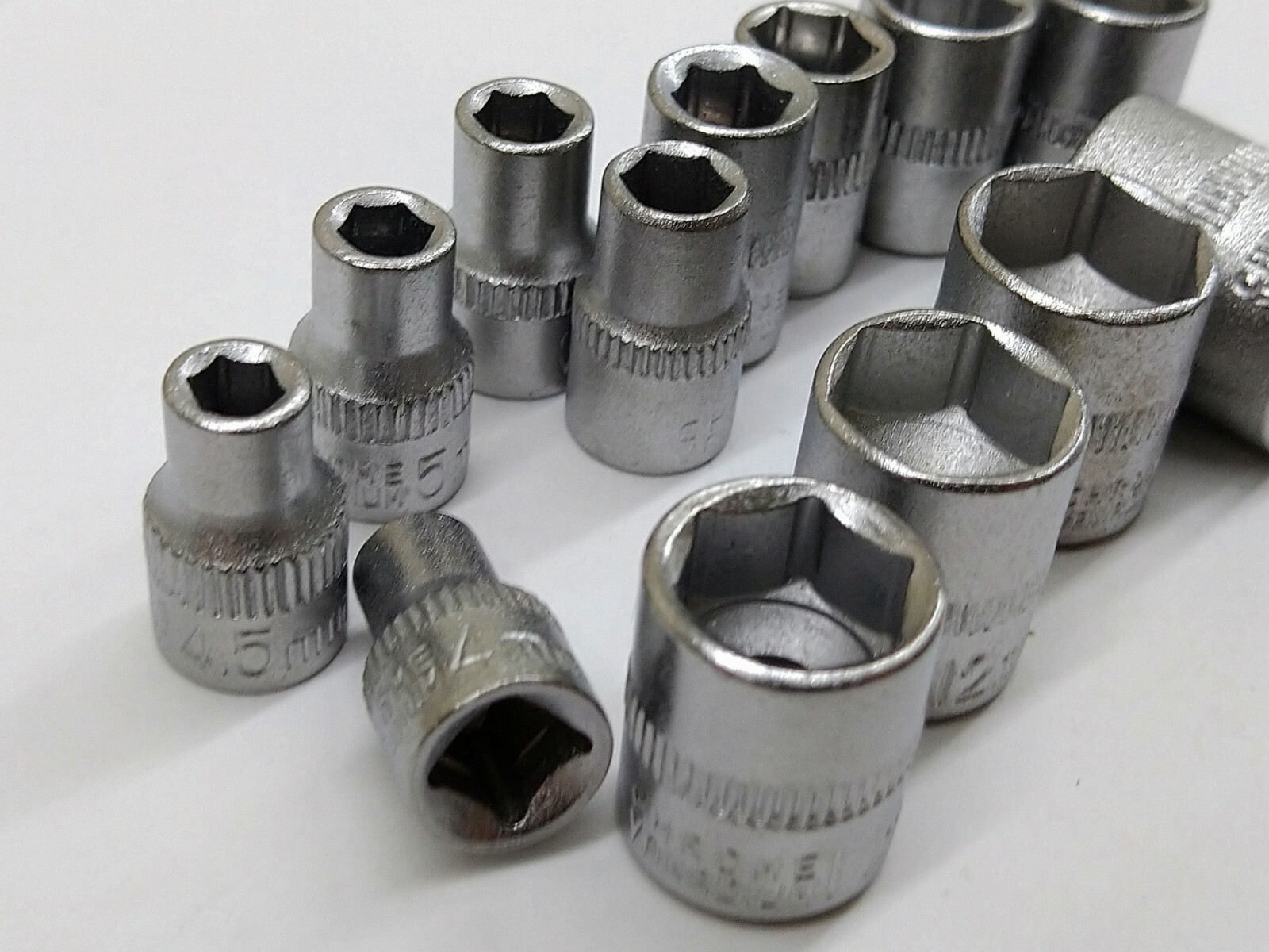 Socket CR-V 4mm to 14mm SET (13pcs) 1/4 DR NEW