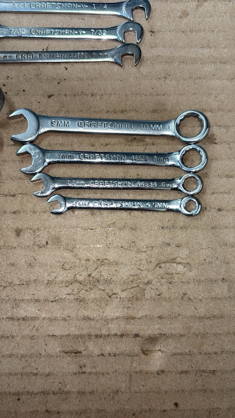 Vtg Lot Of 16 Craftsman Metric & SAE Midget Ignition Wrench Offset & Combinaton