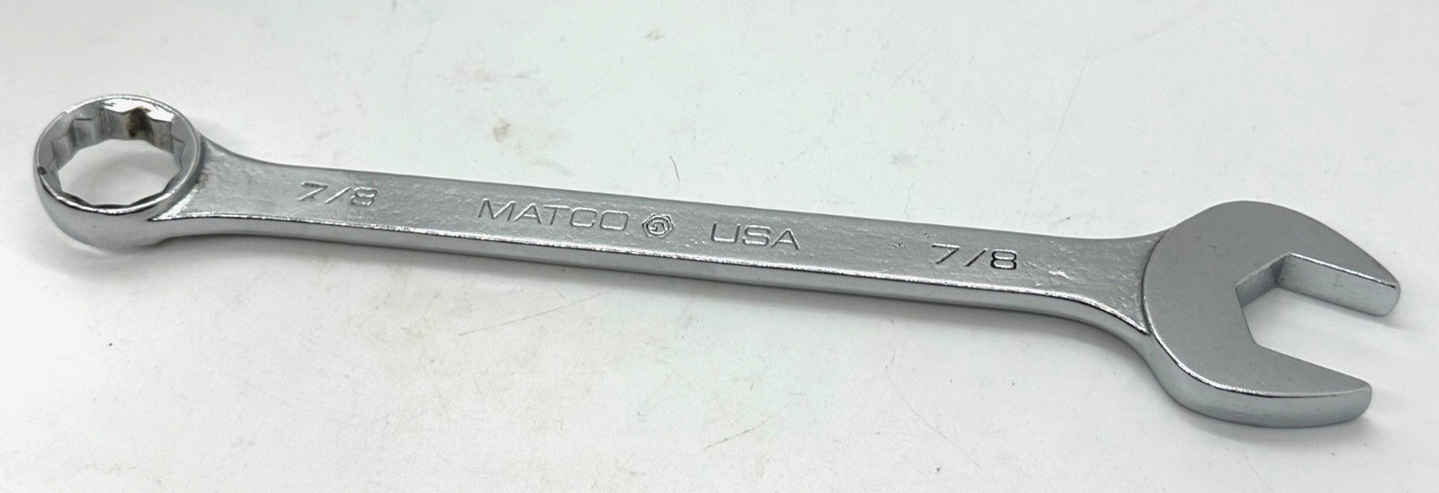 🇺🇸 MATCO Tools 7/8″ SAE Combination Open End Offset Box 12PT Wrench 10.5″ Long