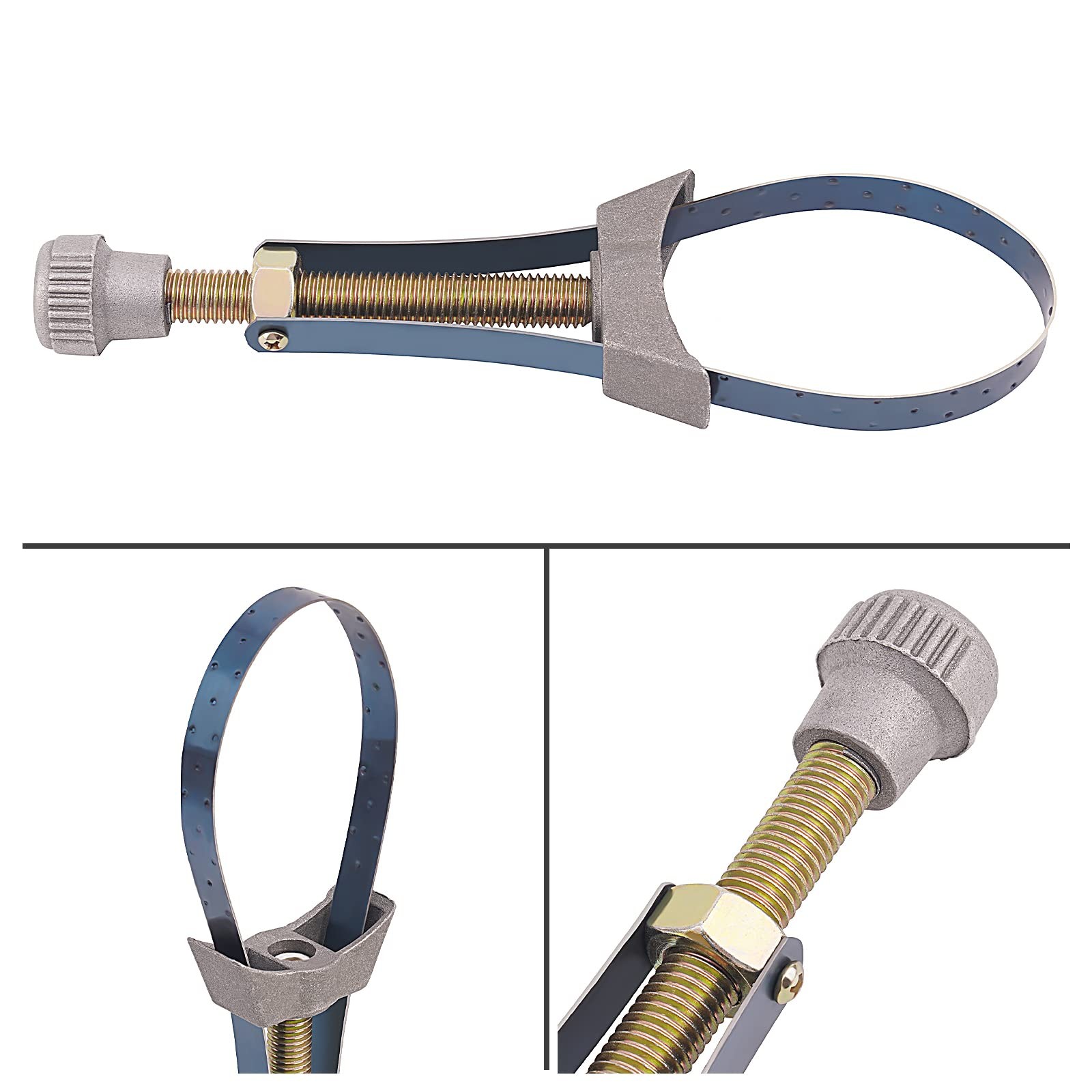 1PC Car Auto Motorcycle Oil Filter Tool Strap Wrench Diameter Adjustable 60mm…