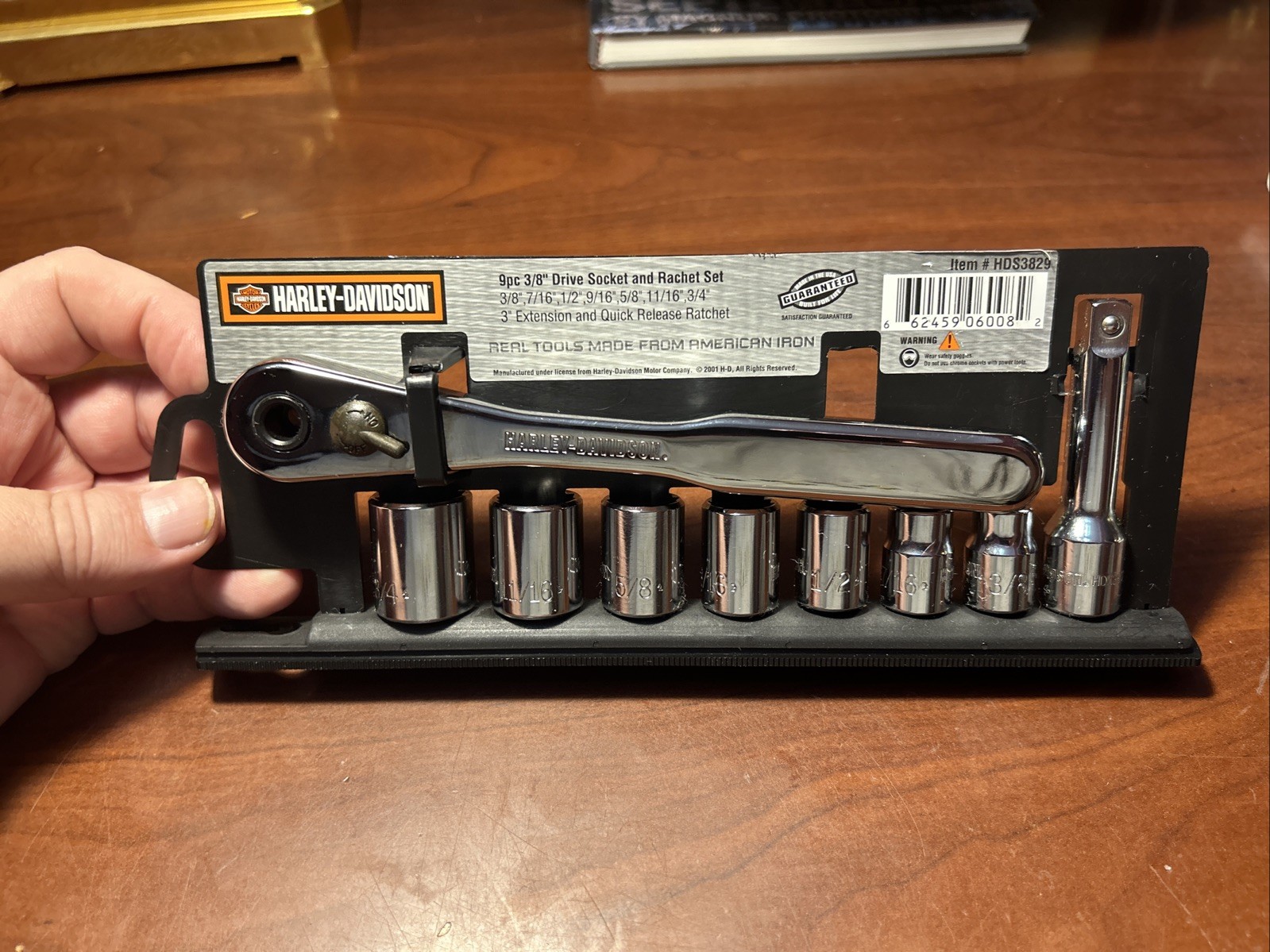 Snap On Harley-Davidson 9-Piece Socket Set with Ratchet & Extension HDS3829 USA