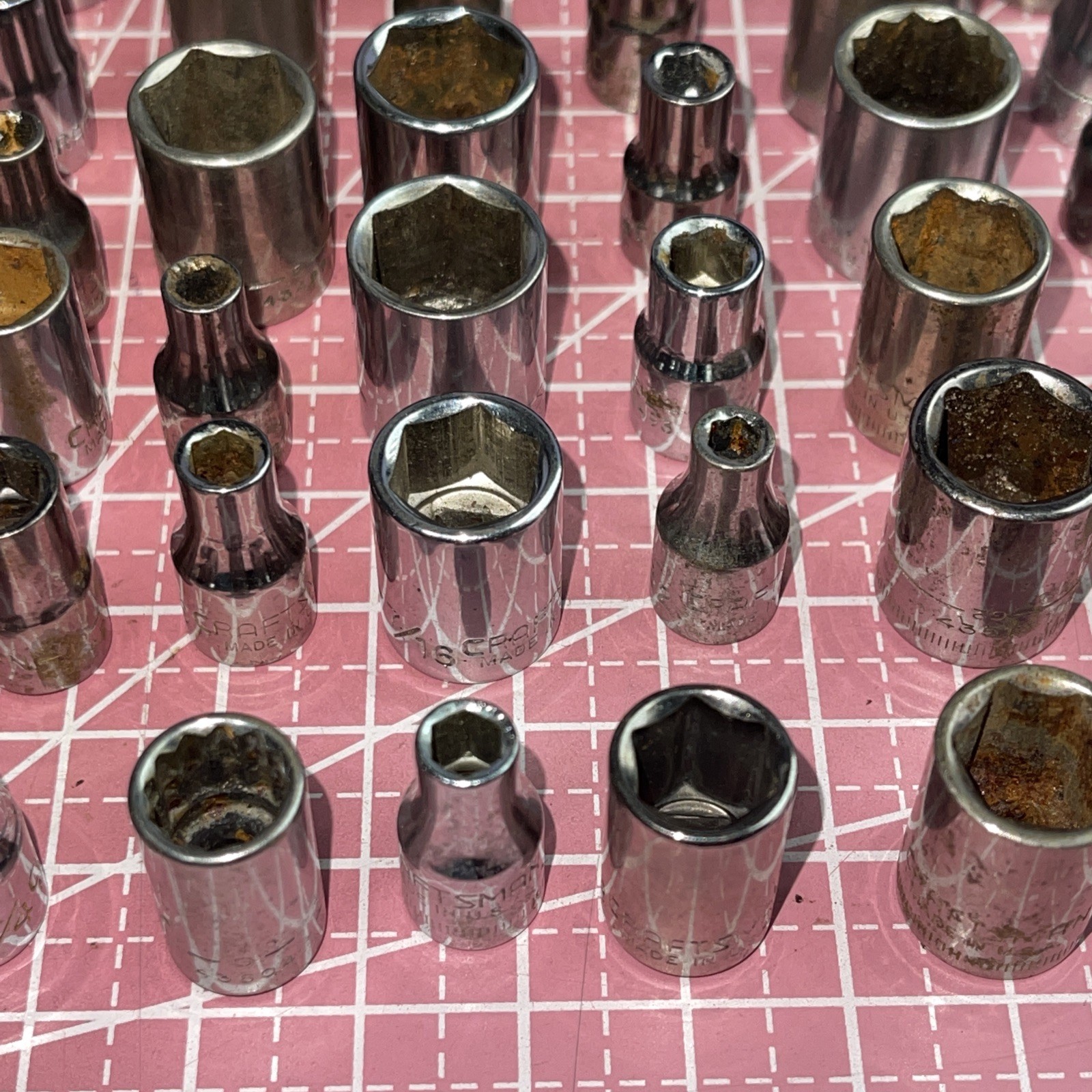 Sears Craftsman USA 150 Piece 1/4” Drive Metric SAE Socket Lot Deep 1/4 6 12 Pt