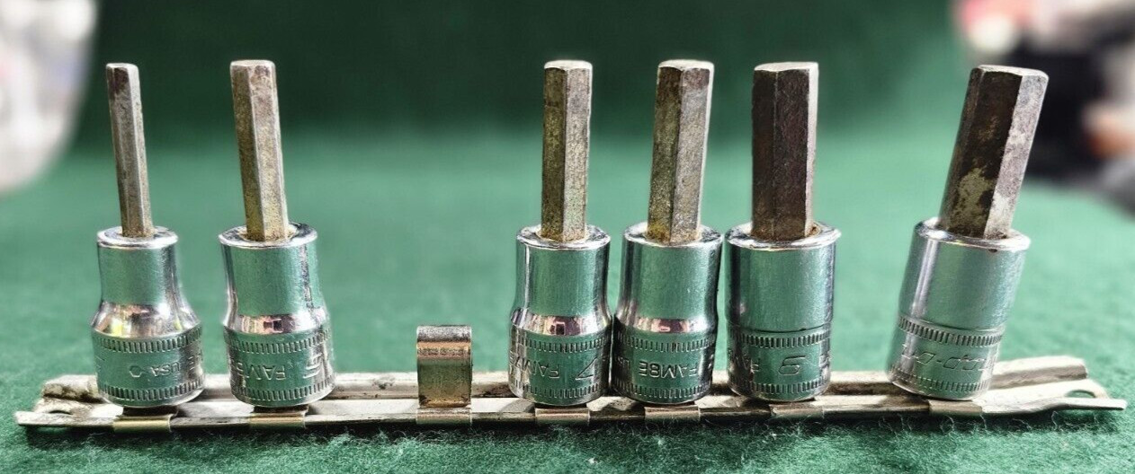 SNAP-ON 6PC 3/8″ Drive Metric Hex Bit Socket Set (4-10MM (NO 5MM)), 207EFAMY