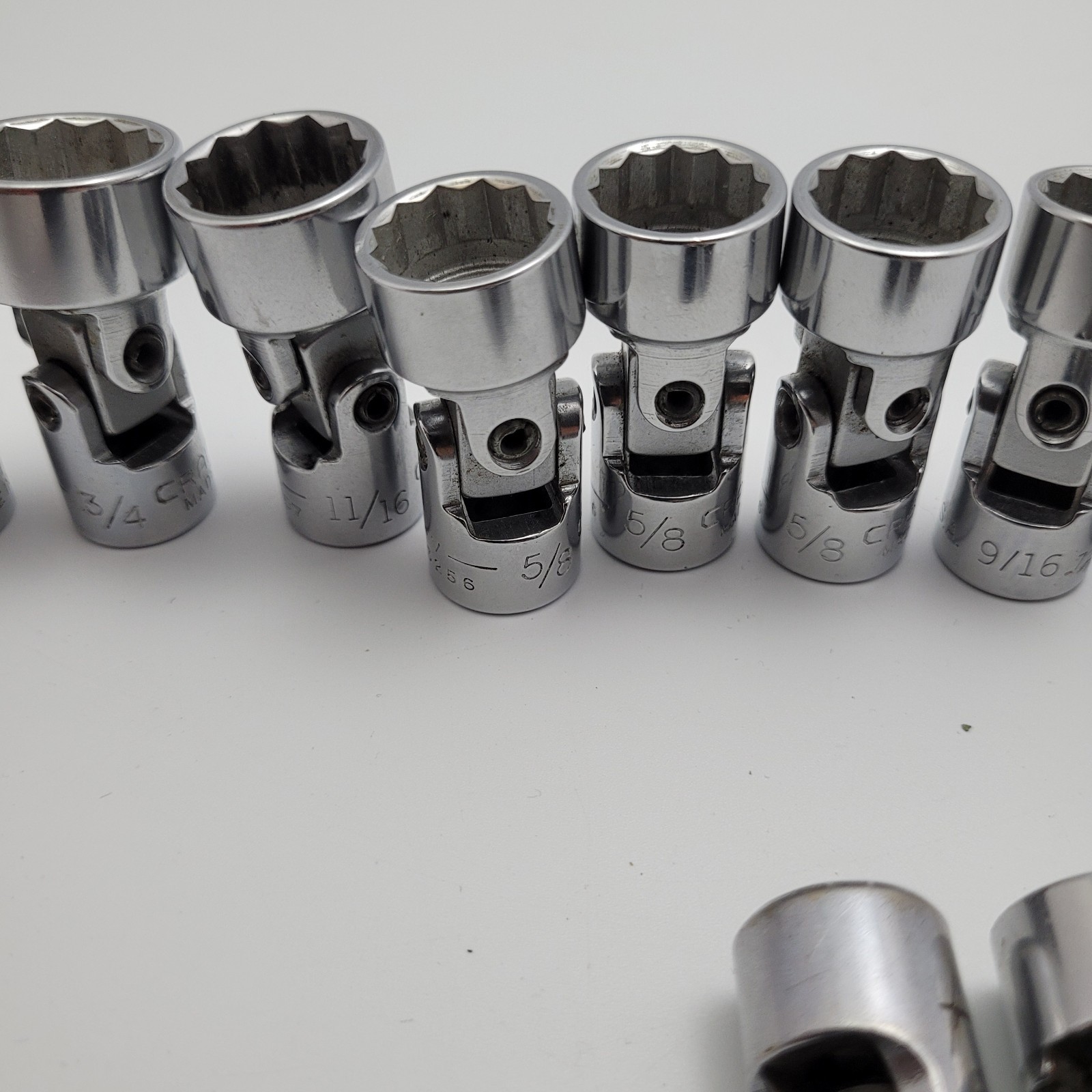 Vintage Craftsman Challenger Easco Swivel Socket 11pc Mixed Lot 3/8″ Drive USA