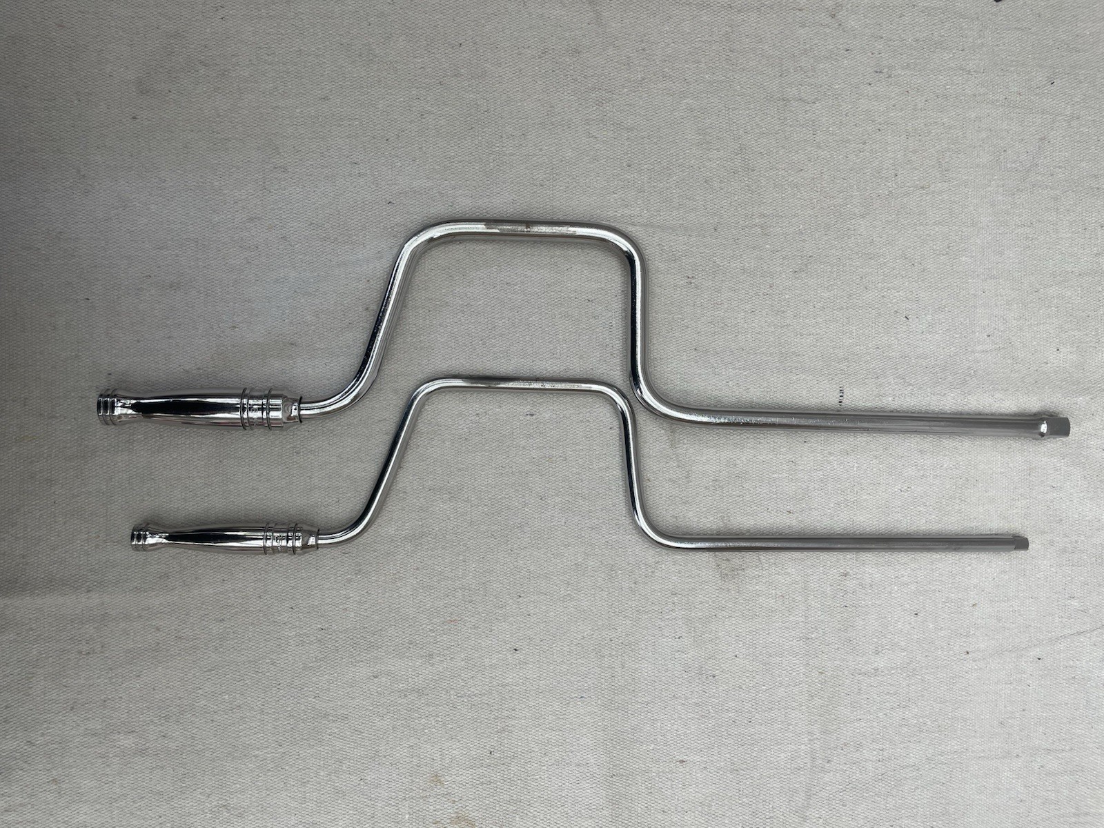 Snap-On TMS4LB 1/4” & F4LB 3/8” Drive Speeder Handle Wrench Set USA Chrome