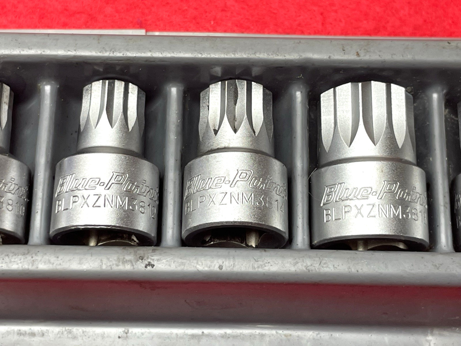 NICE BLUE POINT 9PC METRIC TRIPLE SQUARE STUBBY BIT DRIVER SOCKET SET 3/8″ DRIVE