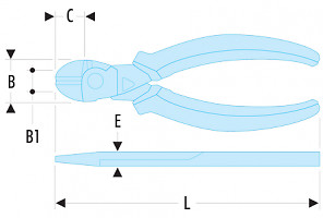 Facom 391A.14VE 1000V VDE Insulated Electricians Side Cutting Pliers (Snips) …