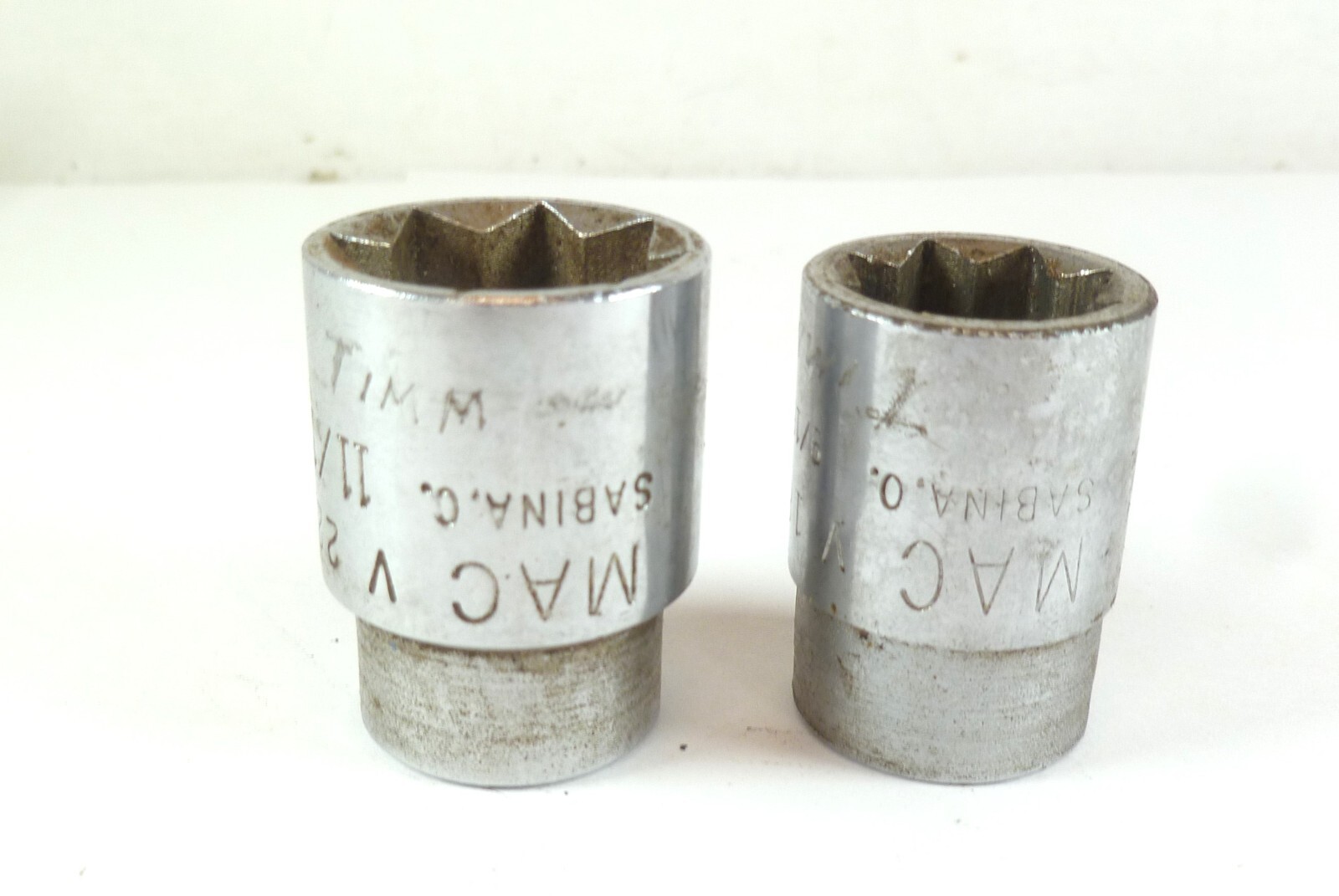 2 Mac Tools 1/2″ drive Double Square 8pt Sockets 11/16 V 228 + 9/16 V 188
