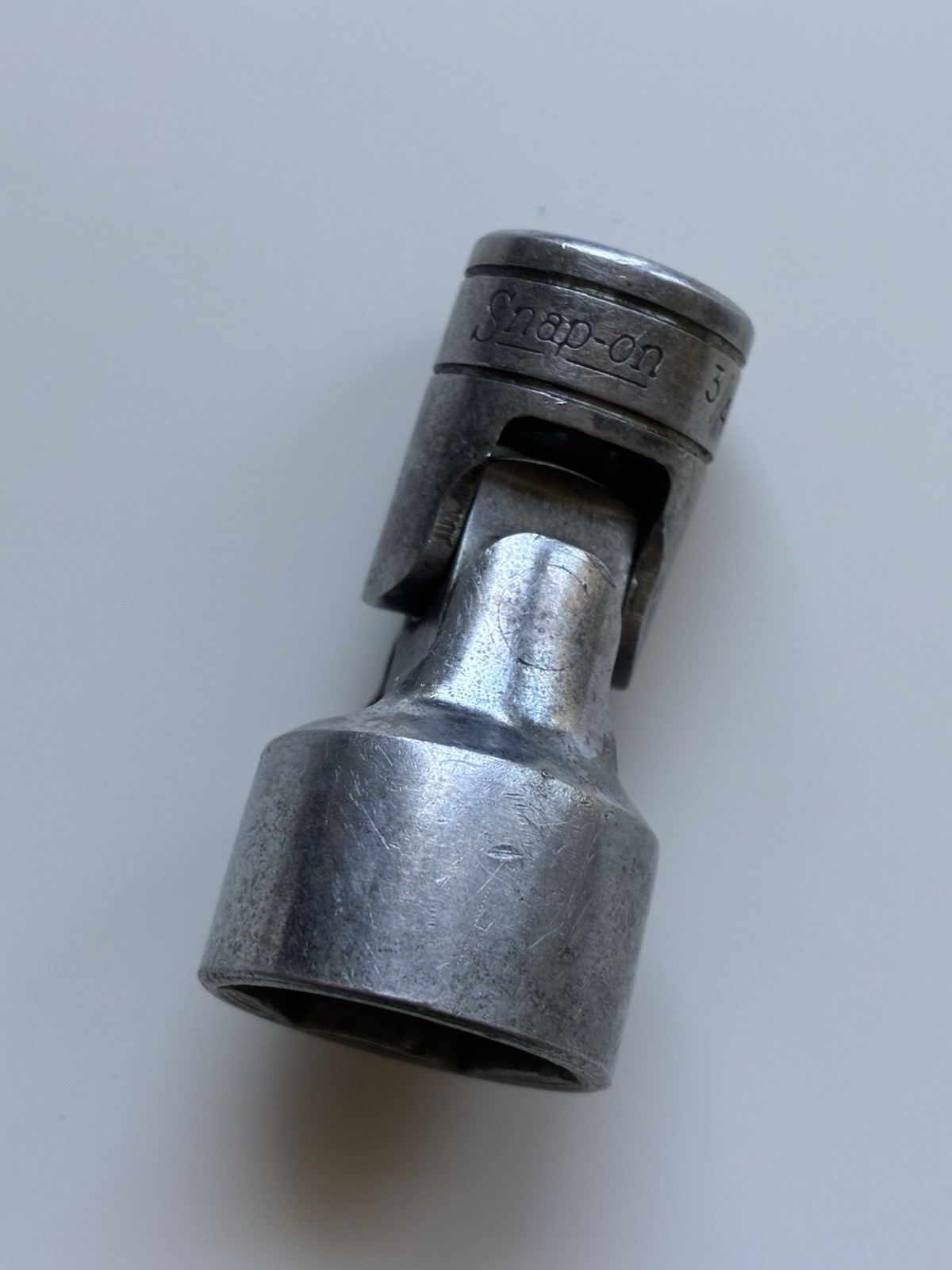 Vintage Snap-on tools USA SAE 3/8″ Drive 3/4” Chrome 6 Point Swivel Socket FS24
