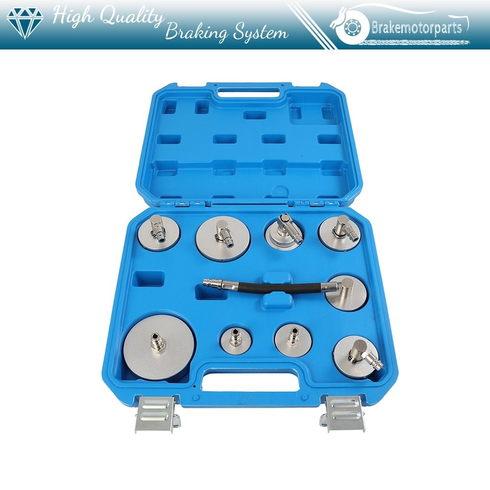 9PCS Automotive Brake Reservoir Adapter Set For Brake Fluid Bleeder