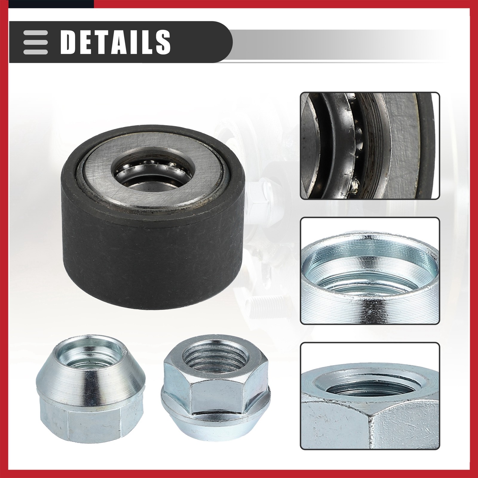 Wheel Stud Installer Tire Studding Tool w/ Hex Wheel Lug Nuts Silver Tone New