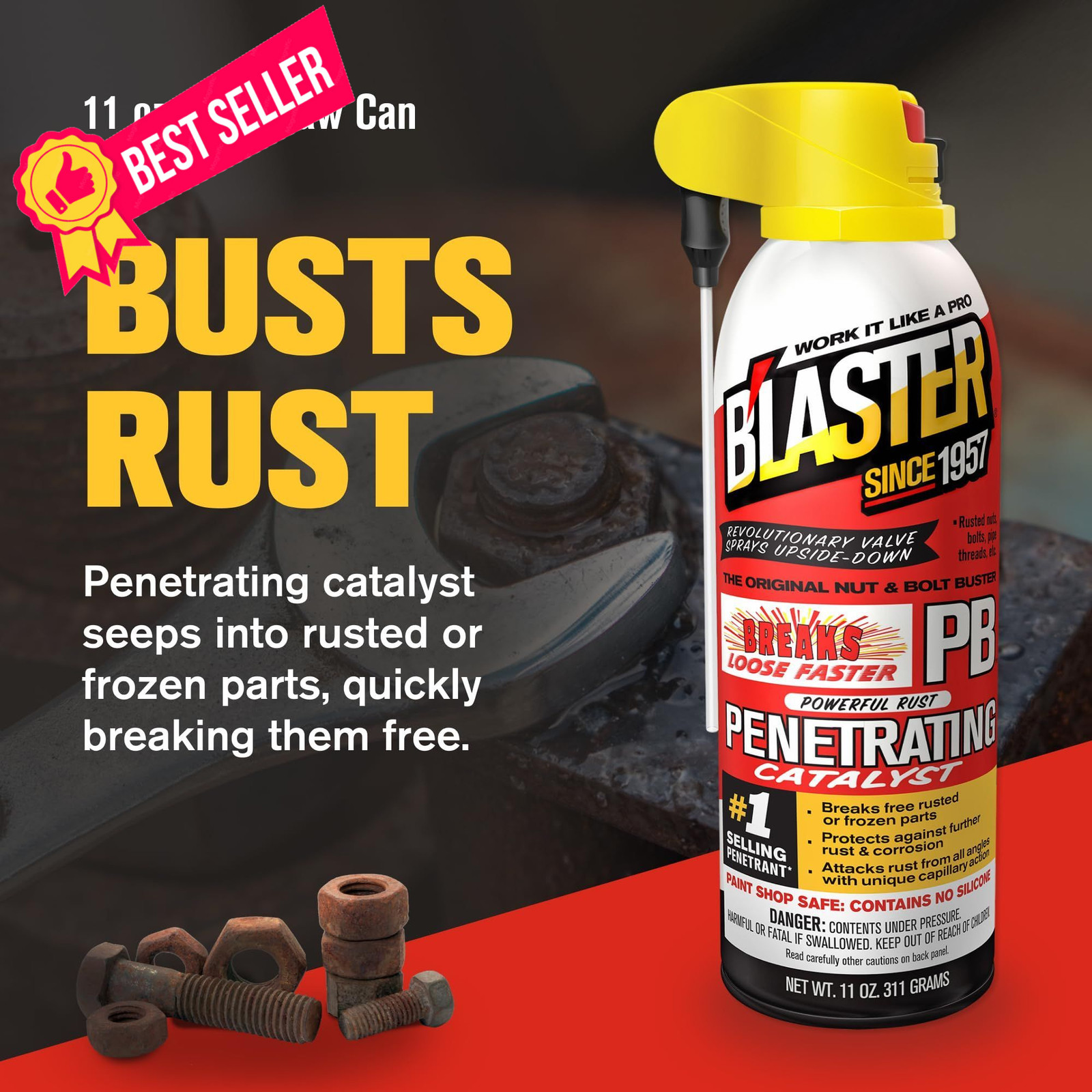 PB Blaster Penetrating Oil Spray, 11 oz Aerosol Cans (6-Pack) – Case of 6
