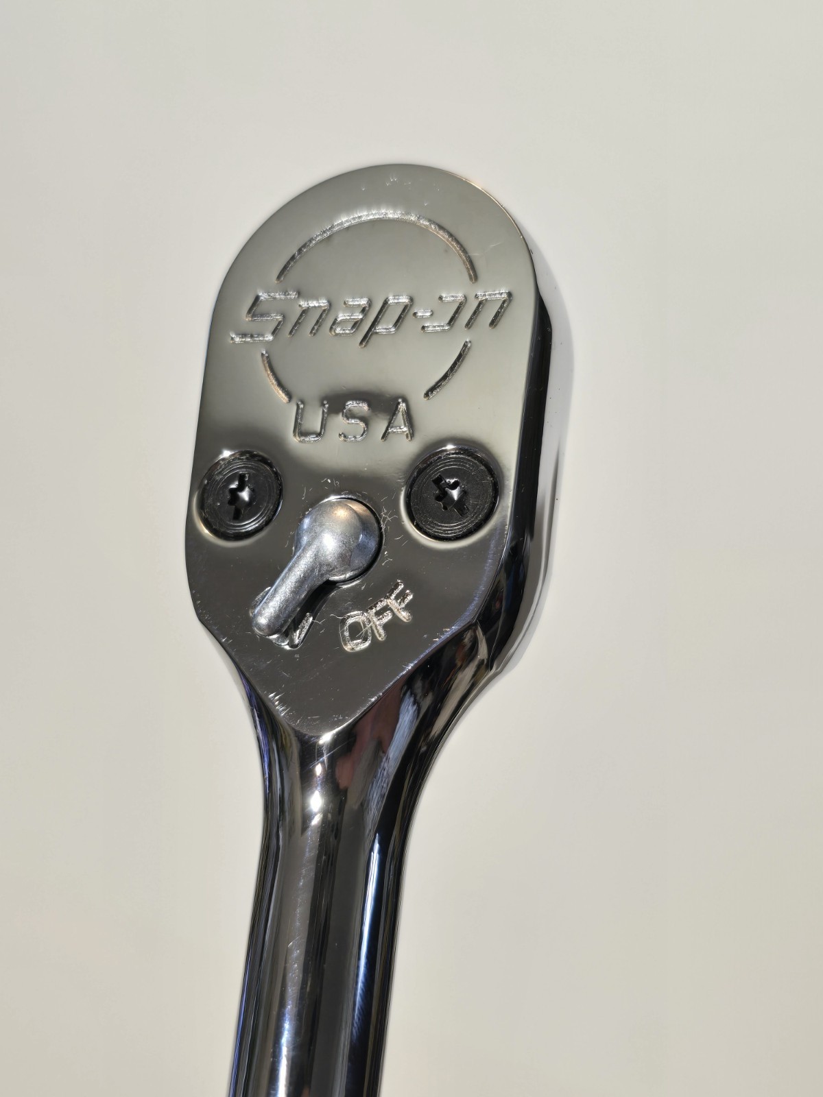Snap-on Tools USA NEW STYLE 1/2″ Drive Dual 80 Tooth Chrome Handle Ratchet S80A