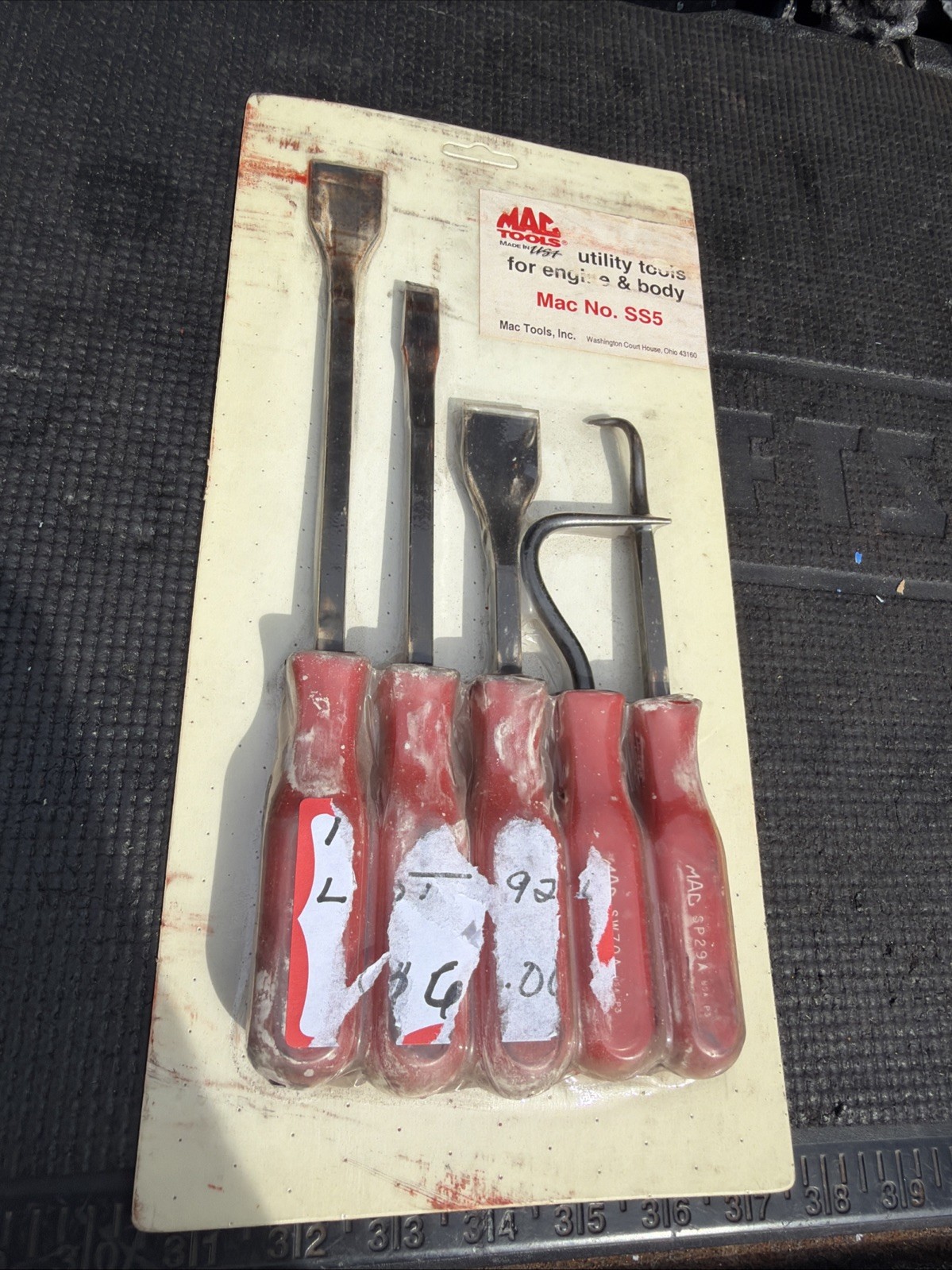 Mac Tools USA Nos 5pc Utility Hook Pick Engine Body Tool Set SS5 Red Hard Handle