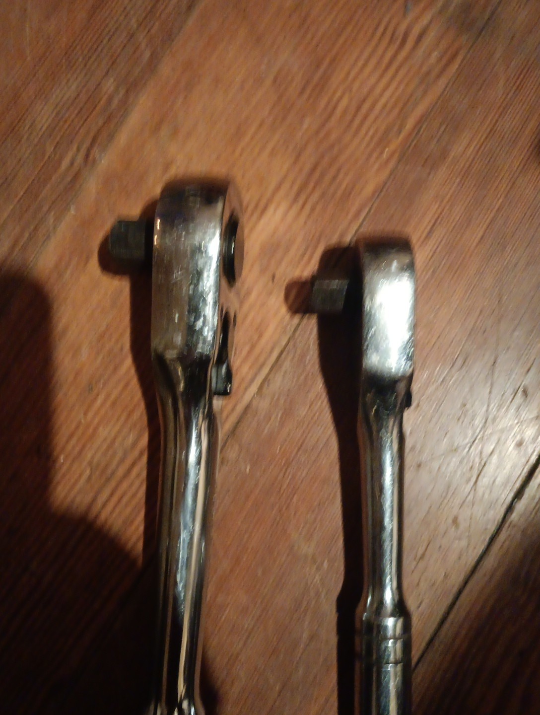Vtg Husky Black&Chrome Ratchet 1/2″Drive 24800 10″ Long+3/8″ Drive 22800 7 3/4″