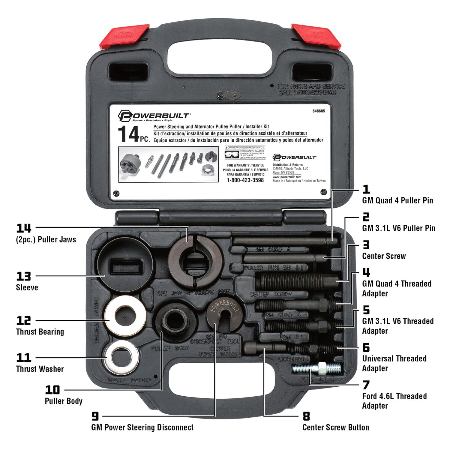 Powerbuilt 14-Pc Pulley Remover & Installer Kit