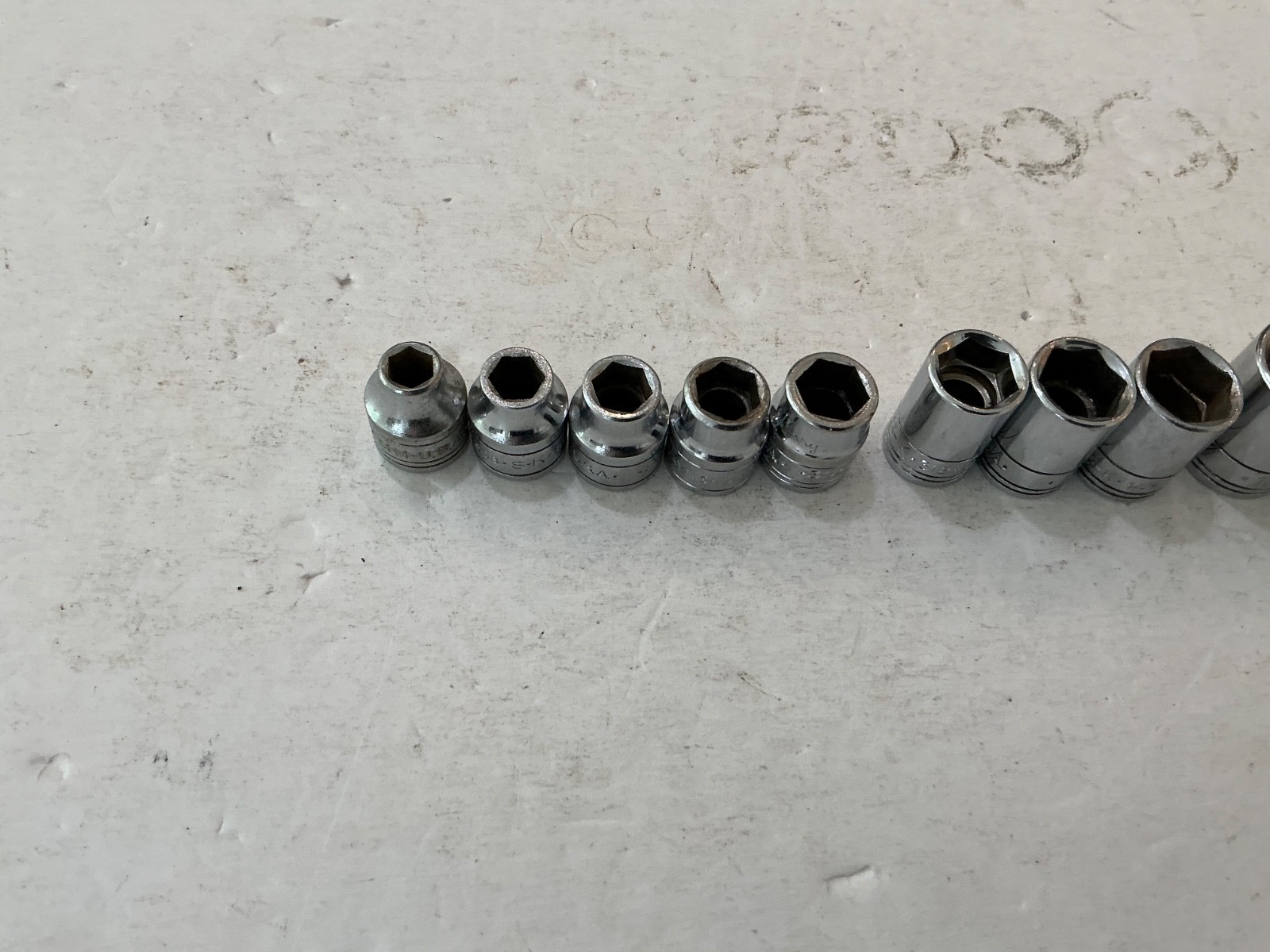 SK S-K Tools 11 Pc Shallow 6 pt Metric Socket Set, 7-19mm 3/8″ Drive USA made