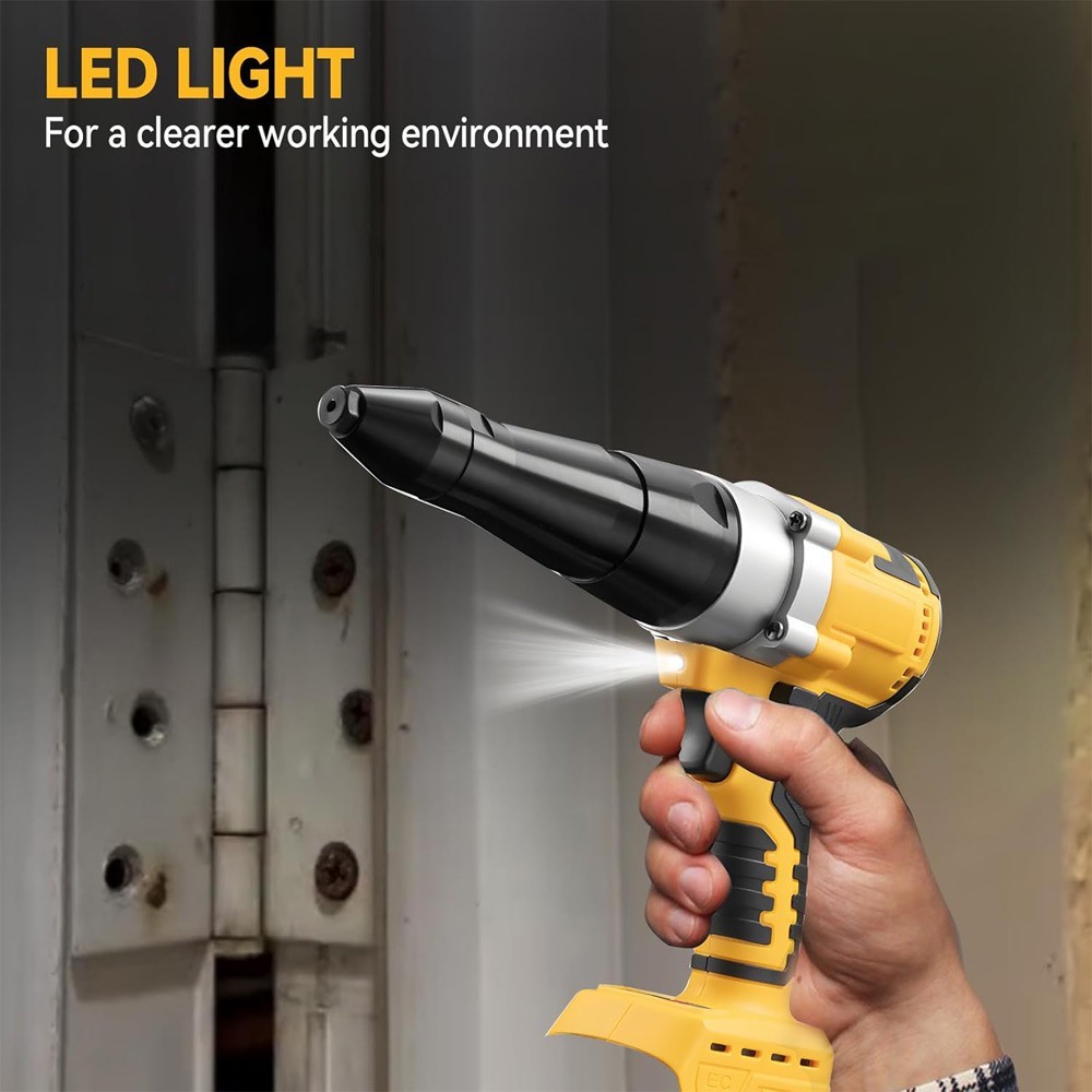 360W For Dewalt XR DCB 18V 20V Battery Brushless Electric Rivet Gun + 60 Rivets