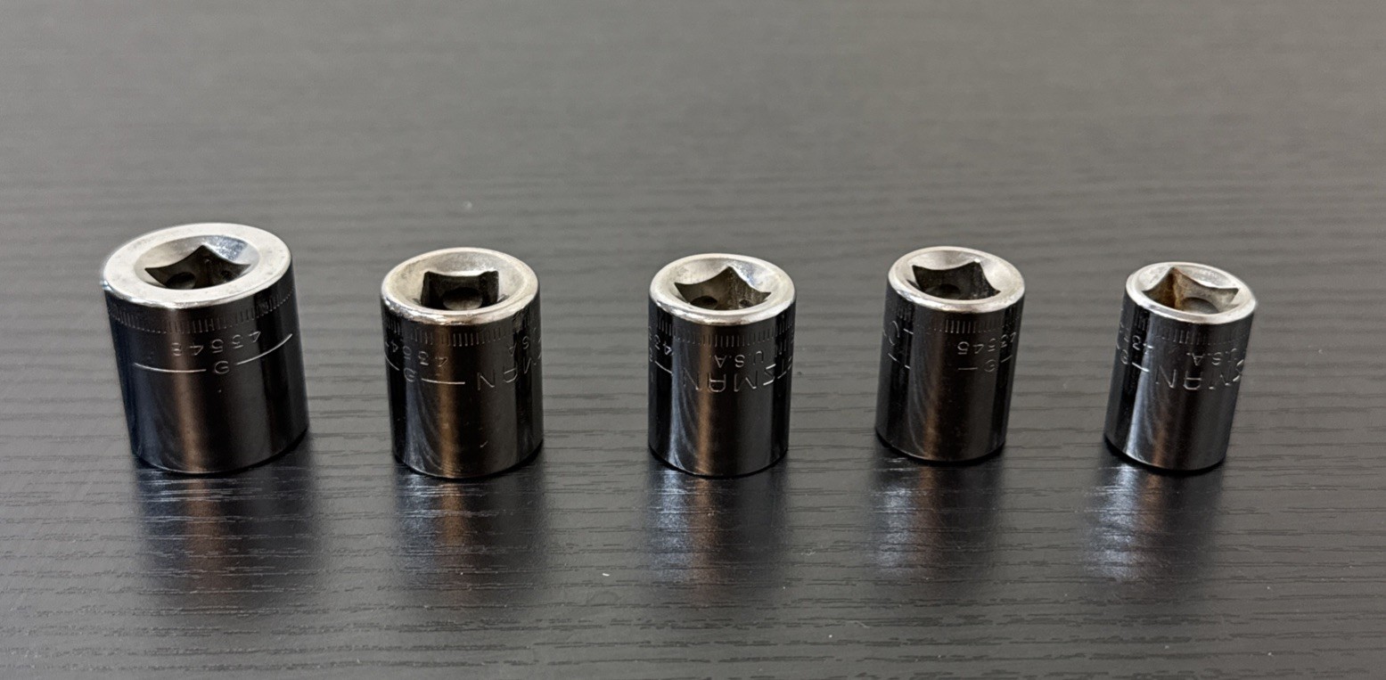 Craftsman 3/8″ Drive 6 Point Shallow Socket Metric 17mm,15mm,14mm, 13mm,11mm
