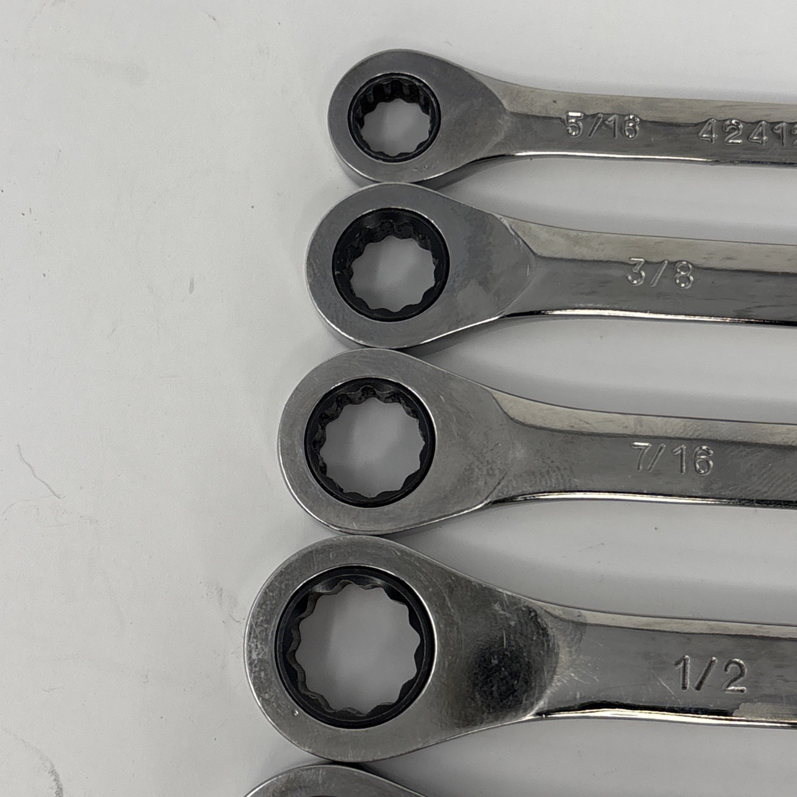 Craftsman SAE Ratcheting Wrench Set 12 Point Reversible 8pc GK F 42404 USA