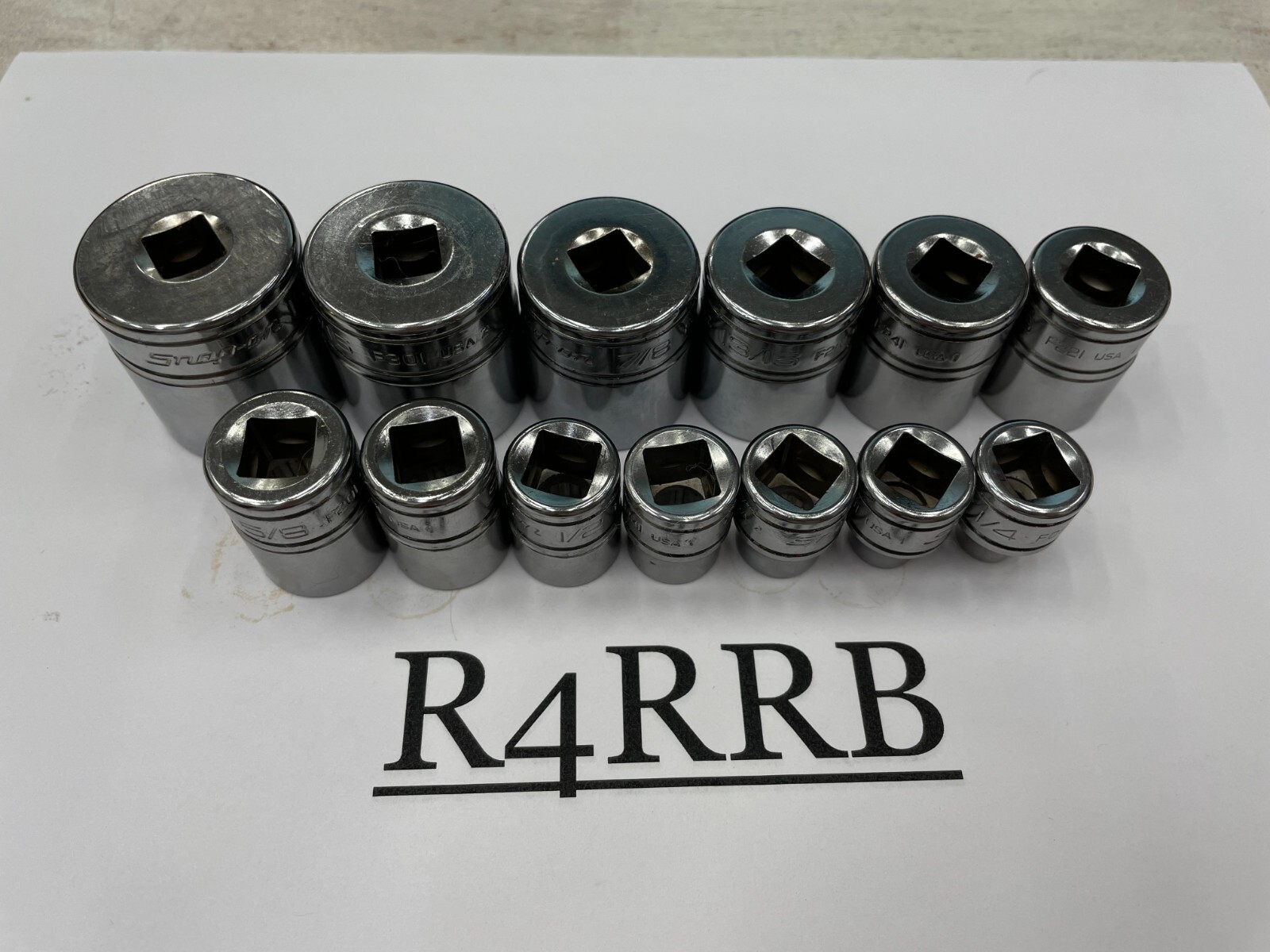 Snap-on Tools NEW 13pc 3/8″ Drive SAE Shallow 12 Point Chrome Socket BONUS Set