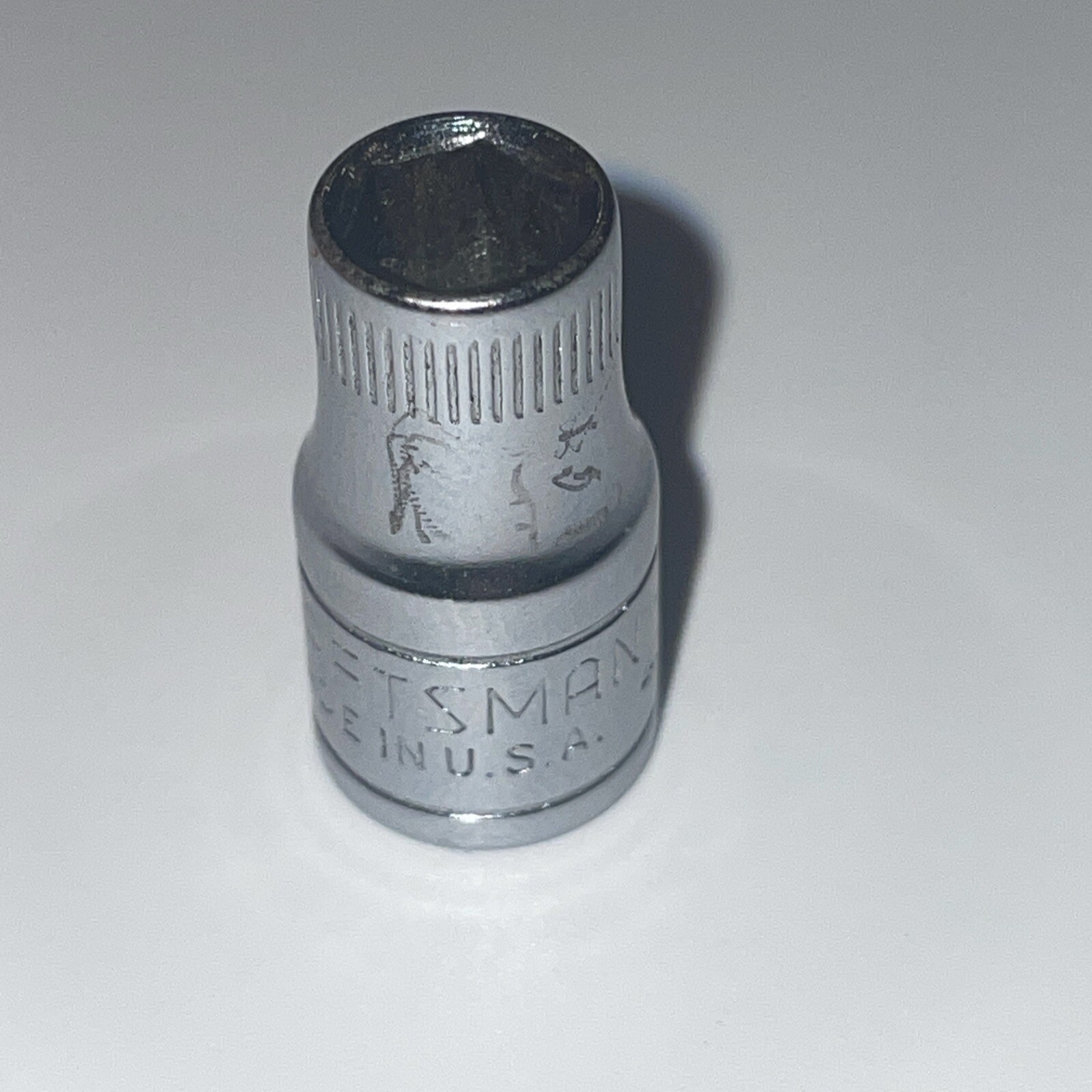 Vintage Craftsman USA 6mm 6 Point 1/4″ Drive Shallow Socket 43502, -V- Series
