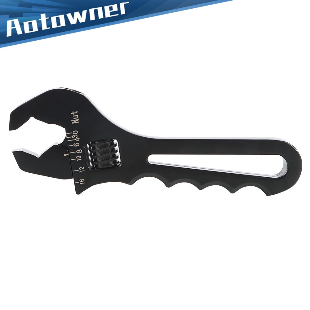 For Hose End Fitting 3AN-16AN Black Adjustable Wrench Aluminum Tool Spanner