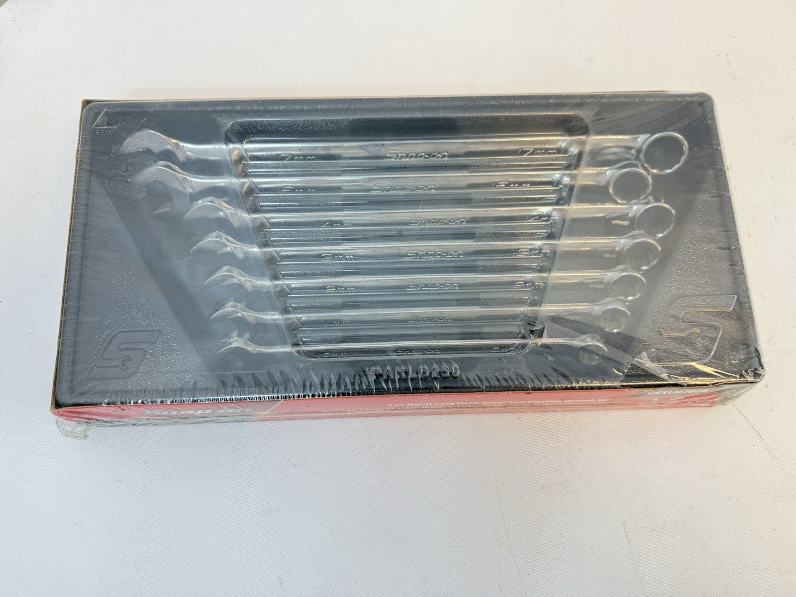 NEW Snap On OEXLM707B 7pc 10-17mm Metric Long Length Combo Wrench Set USA