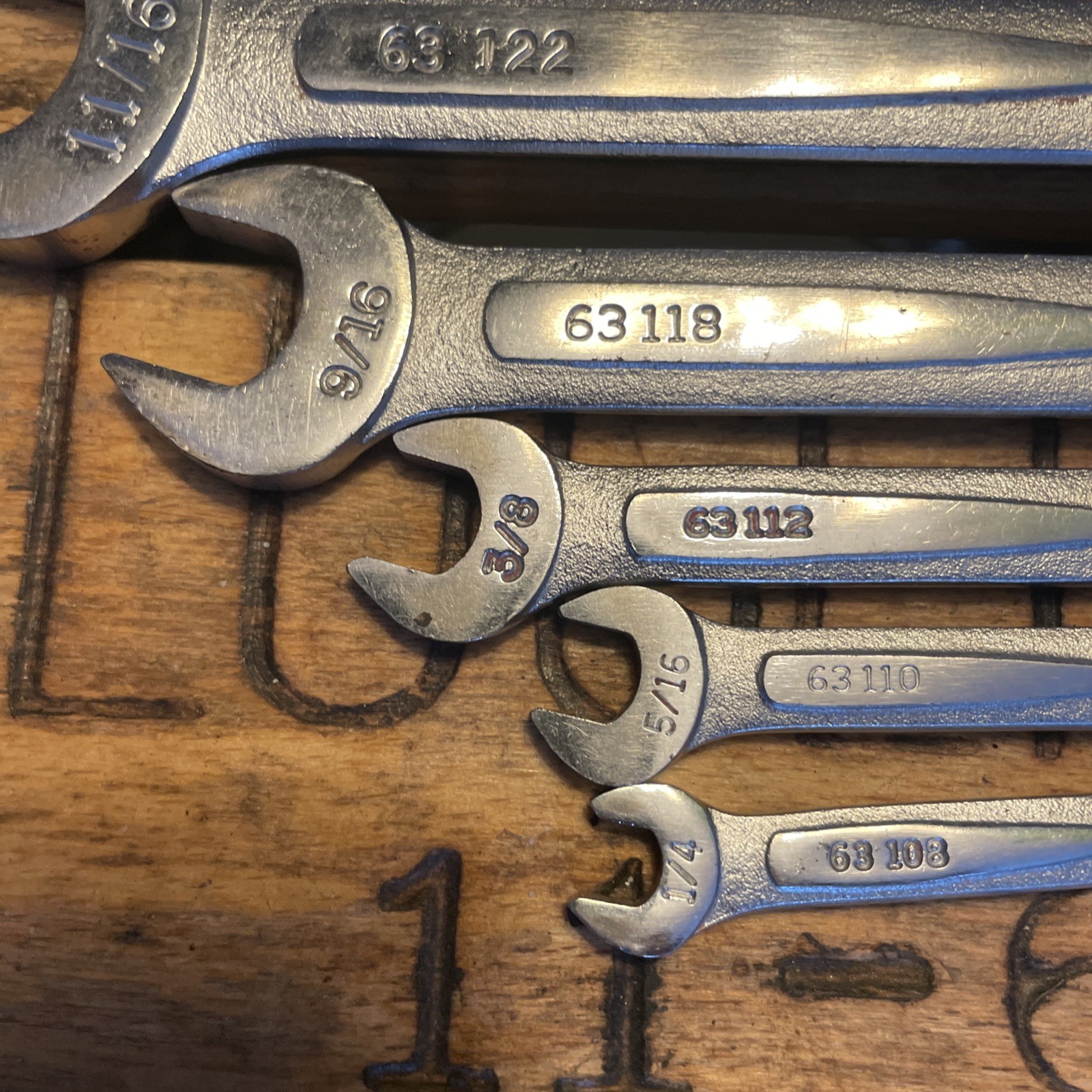 Vintage Easco 6 Piece SAE Wrench Set Combination 3/4” To 1/4″ Made IN USA LOT