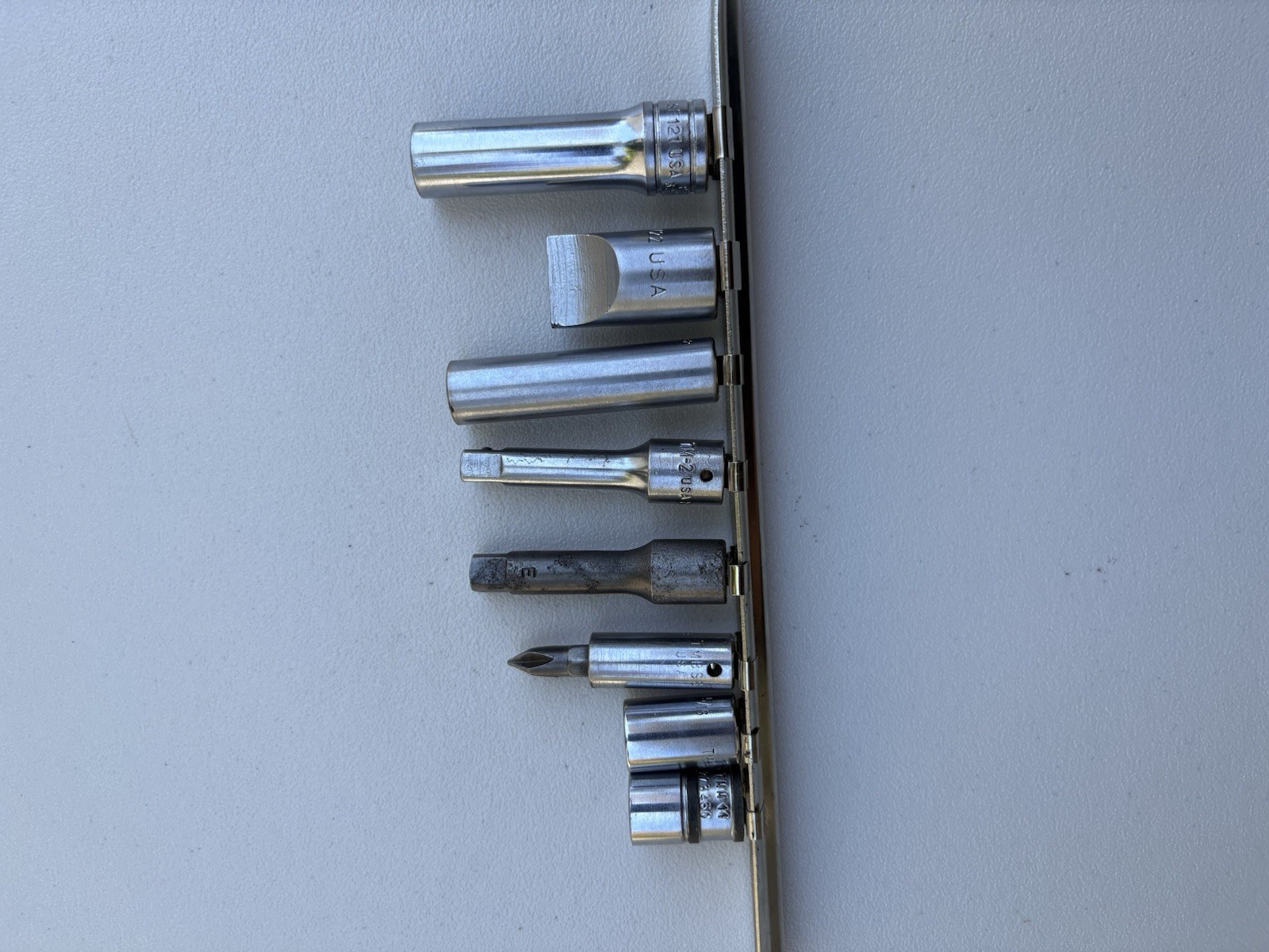 Snap-on 8 Piece 1/4” & 3/8” Drive -Sockets, Extensions & Adapters- USA Made