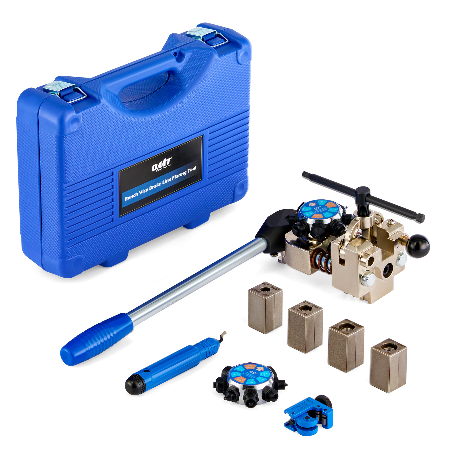 OMT Pro Brake Line Flaring Tool Kit Double Flaring 37° 45° f/ 3/16″ to 3/8″ Tube
