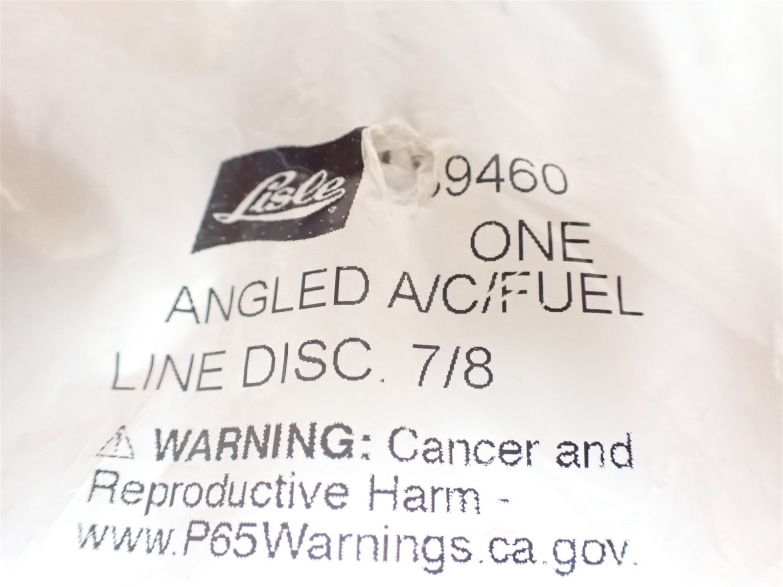 NEW Lisle 39640 Angled A/C Fuel Line White Disconnect 7/8″ (BN349)