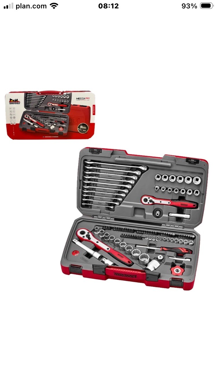 Teng Tools Mecca Pro TMX098 Tool Set 98 Pieces 1/4″ 3/8″ 1/2″ Drive Socket set