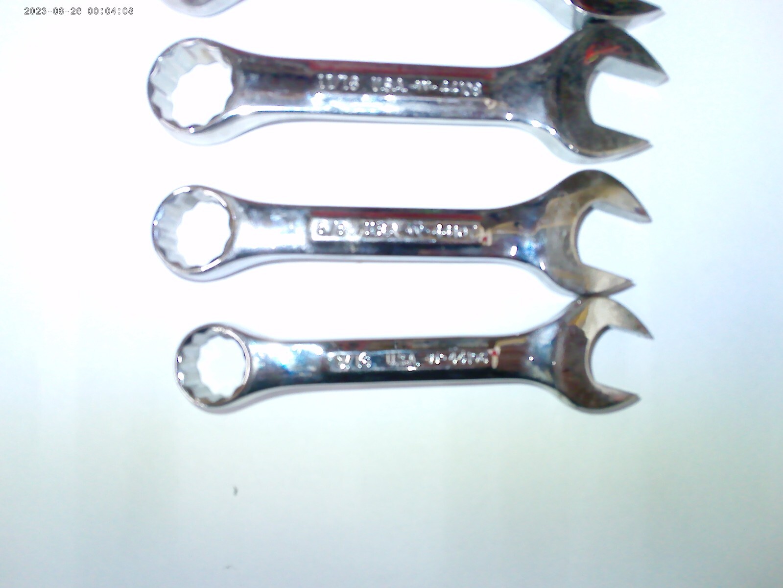 Craftsman 4pc SAE Full Polish Stubby 12PT Wrench series 9/16-3/4 USA BIN OBO
