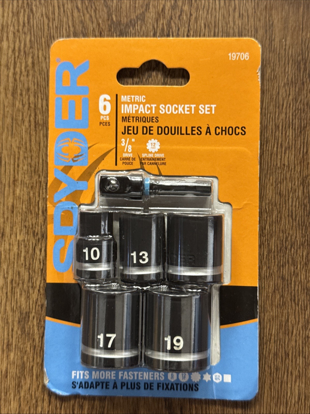 Spyder 6 -Piece Metric 3/8-in Drive Set 6-point/12-point/Spline/Star/Square Impa