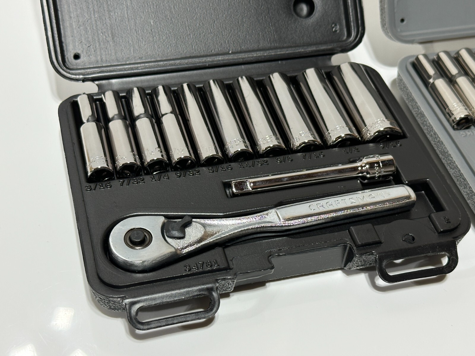 Craftsman Tools USA 34781 34782 NEW 12pc SAE METRIC 1/4’ Dr. Socket Ratchet Sets